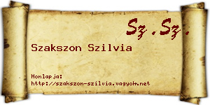 Szakszon Szilvia névjegykártya